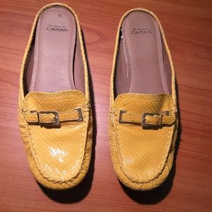 Circa Joan & David Yellow Snakeskin Mules